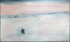 Sojourn of Hope - Grande huile sur toile originale d'un paysage abstrait