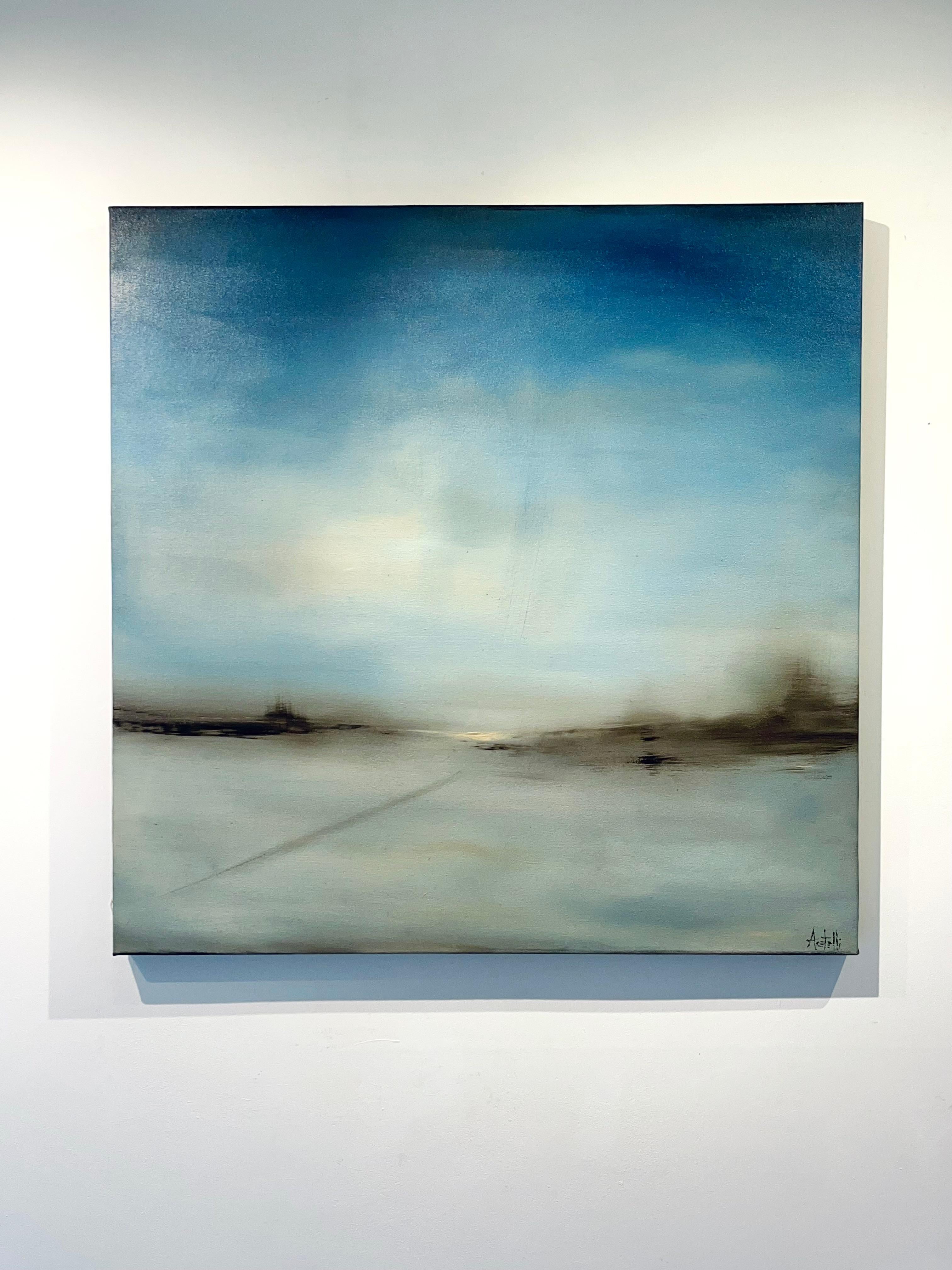 Sojourn-original  abstrakte moderne Landschaft Ölgemälde - Contemporary Art – Painting von Mark Acetelli