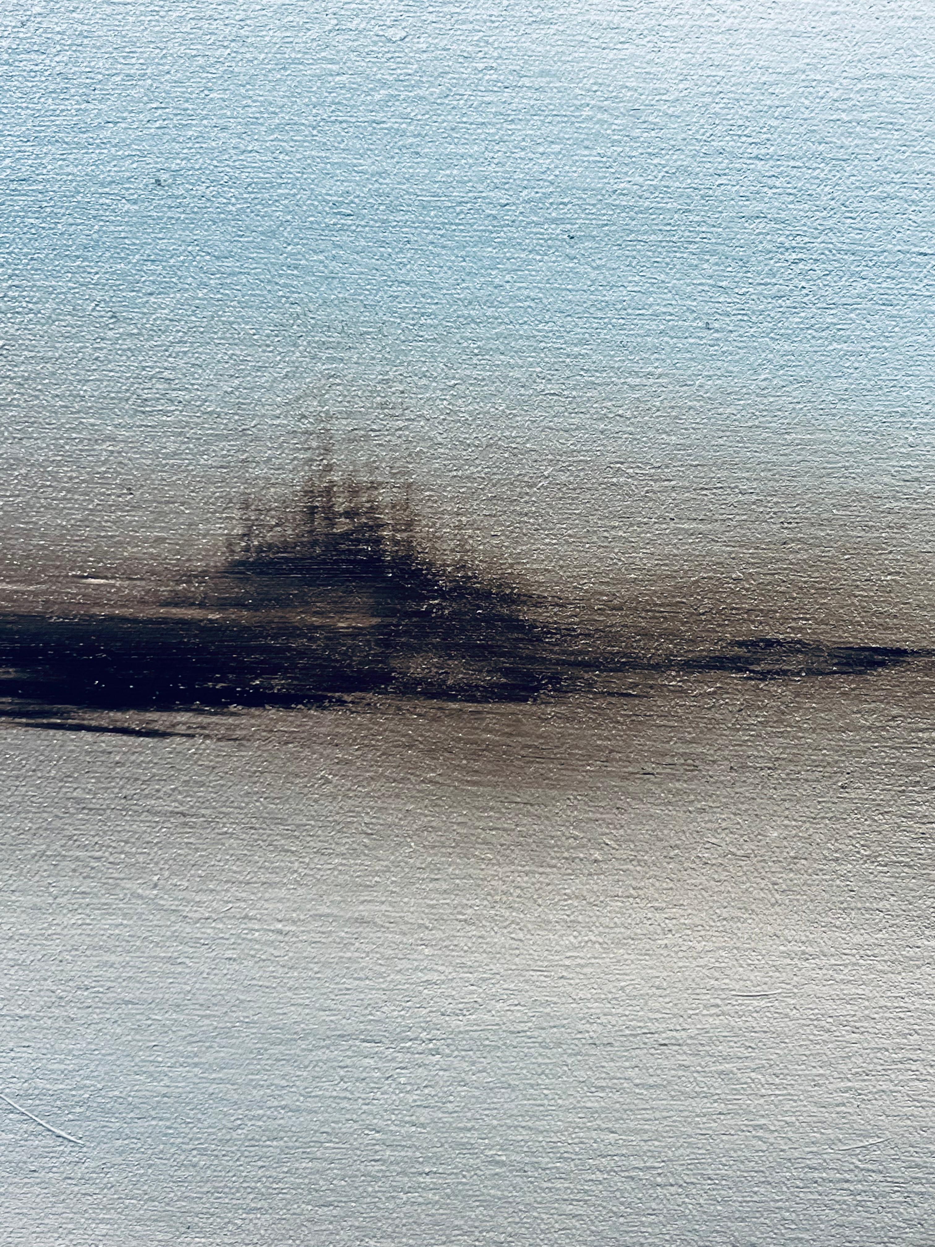 Sojourn-original  abstrakte moderne Landschaft Ölgemälde - Contemporary Art (Grau), Landscape Painting, von Mark Acetelli
