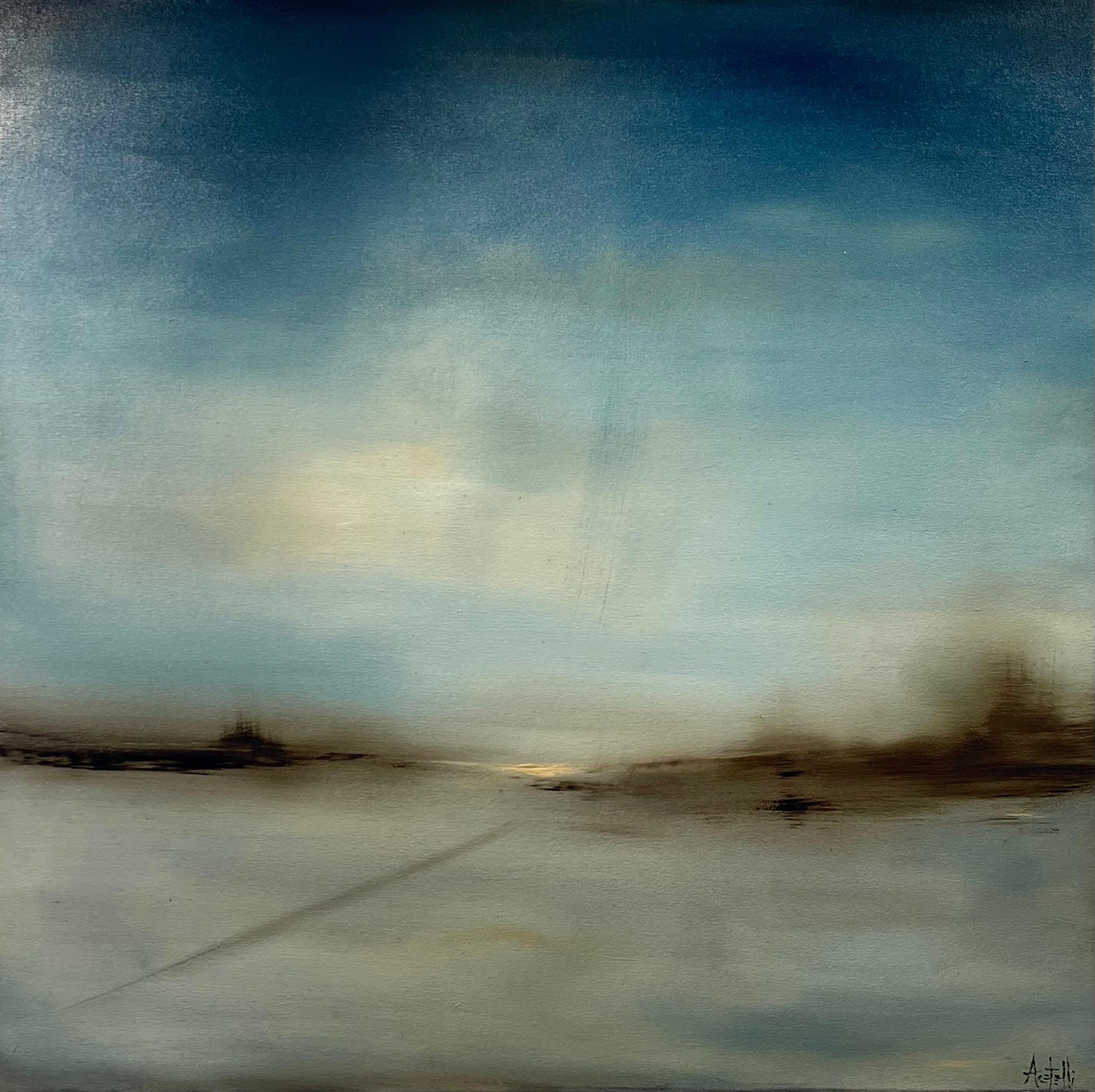 Sojourn-originale  paesaggio astratto moderno pittura ad olio-arte contemporanea