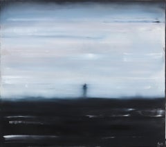 Still Moving Forward - Huile sur toile originale d'un paysage abstrait