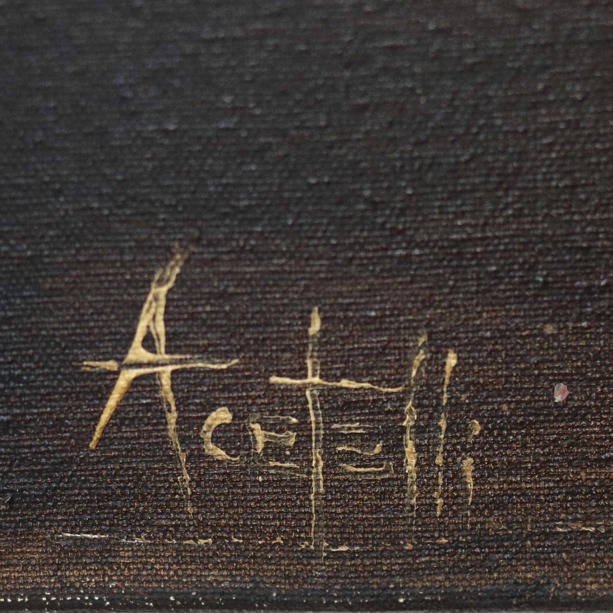 The Alchemist - Huile sur toile - Peinture figurative abstraite en vente 4