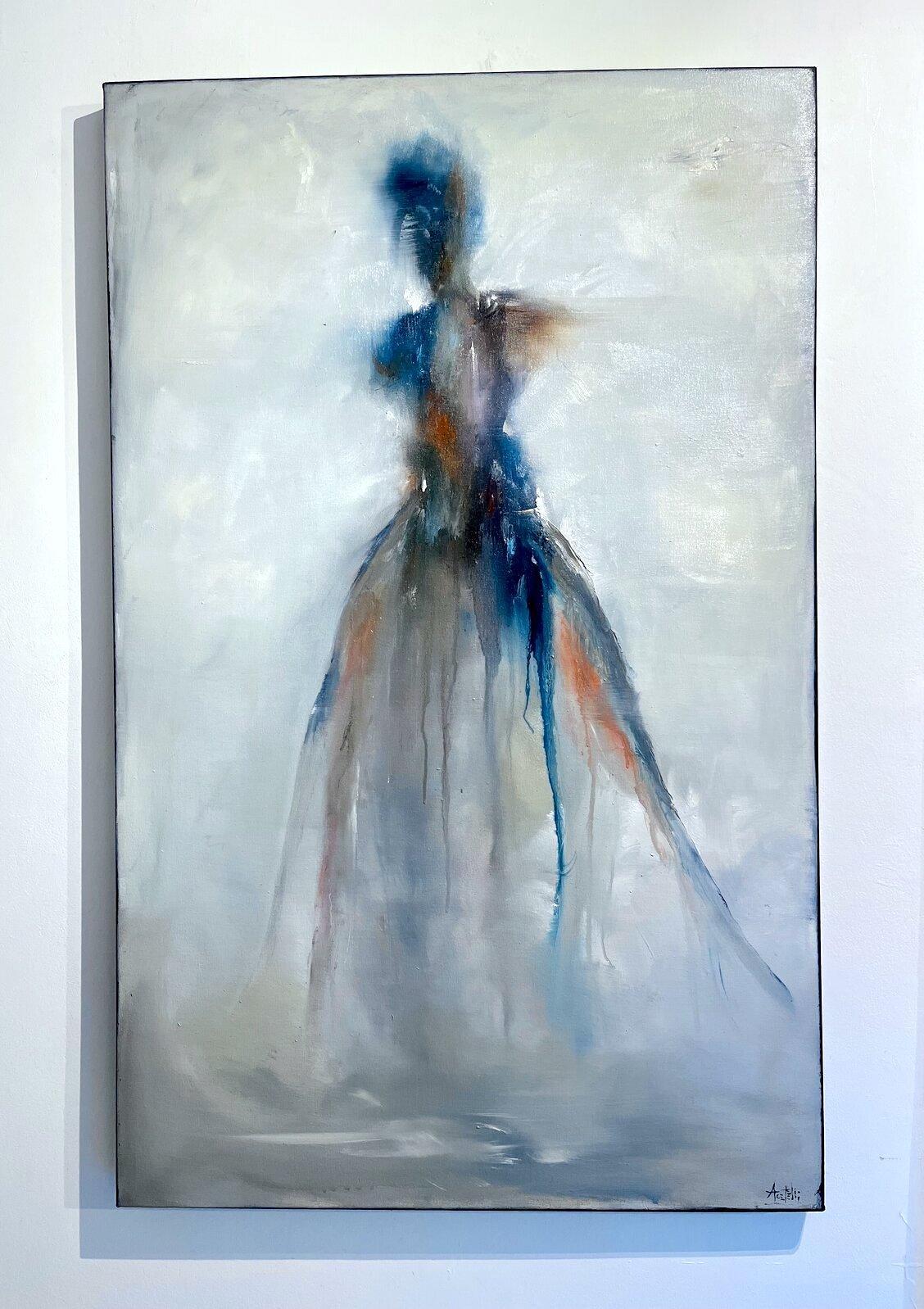 The Muse-original abstract female figurative oil painting-contemporary Artwork - Painting by Mark Acetelli