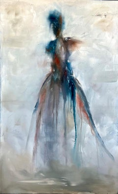 The Muse-original abstract female figurative oil painting-contemporary Artwork