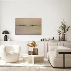 Dämmerung - Gedeckte Farbe Stimmungsvolle abstrakte Landschaft Ölgemälde auf Leinwand