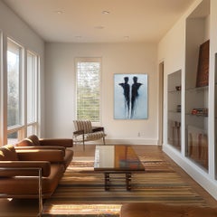 Two Lovers -  Abstract Figurative Oil Painting