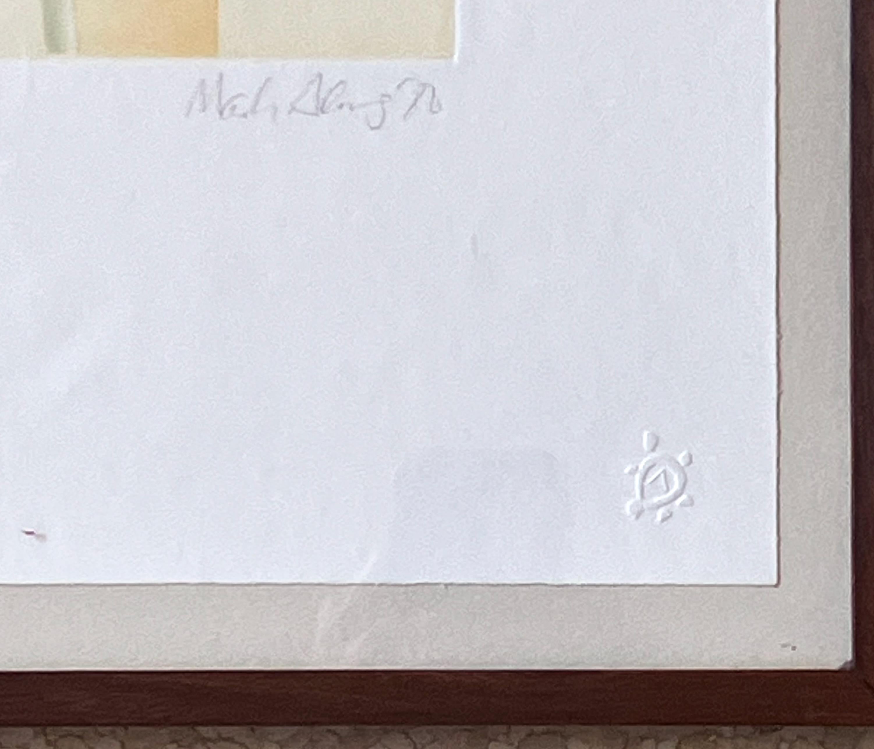 Amapola rosa - Still-Life Print Gris de Mark Adams