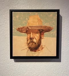 "Bad Hombre XLIV" (2025) Por Mark Andrew Bailey, Pintura al óleo original, Vaquero
