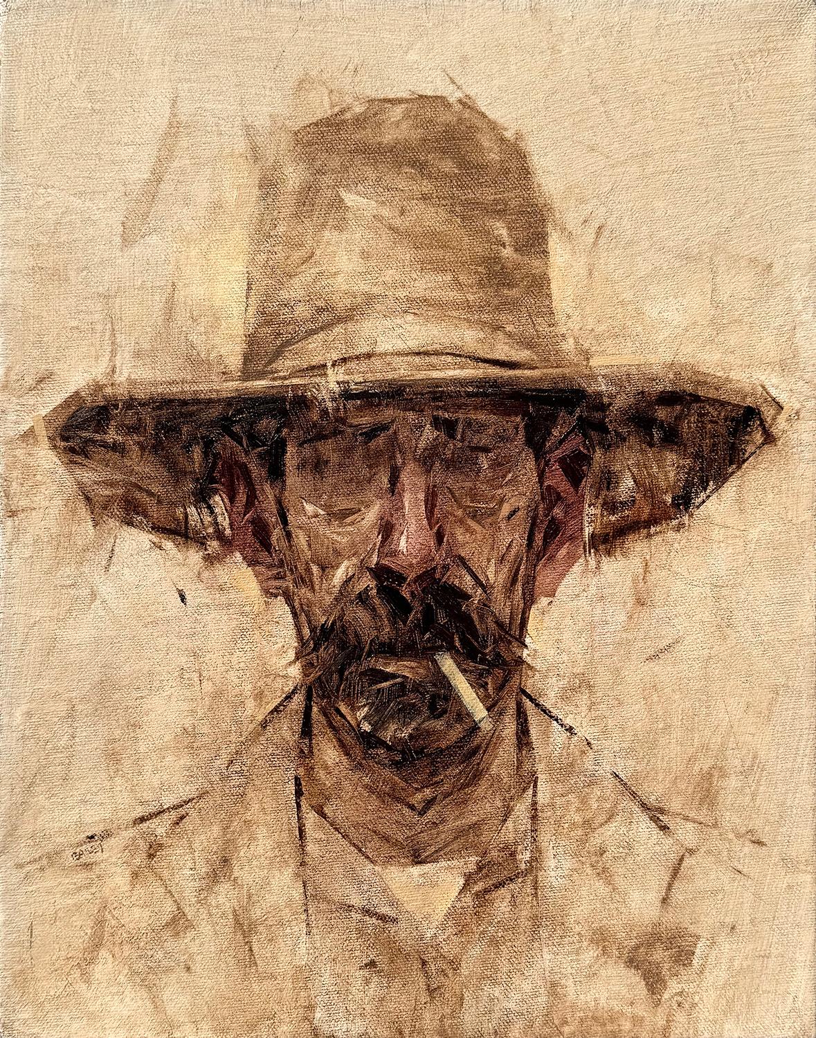 Mark Andrew Bailey Figurative Painting - "Bad Hombre XXXII" Oil Painting