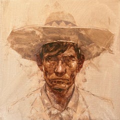 "Bad Hombre XXXVIII" (2024) By Mark Andrew Bailey, Original Oil Painting