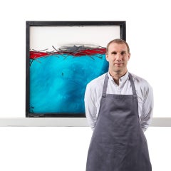 Mark Angus (b.1949) Framed Abstract Stained Glass Panel