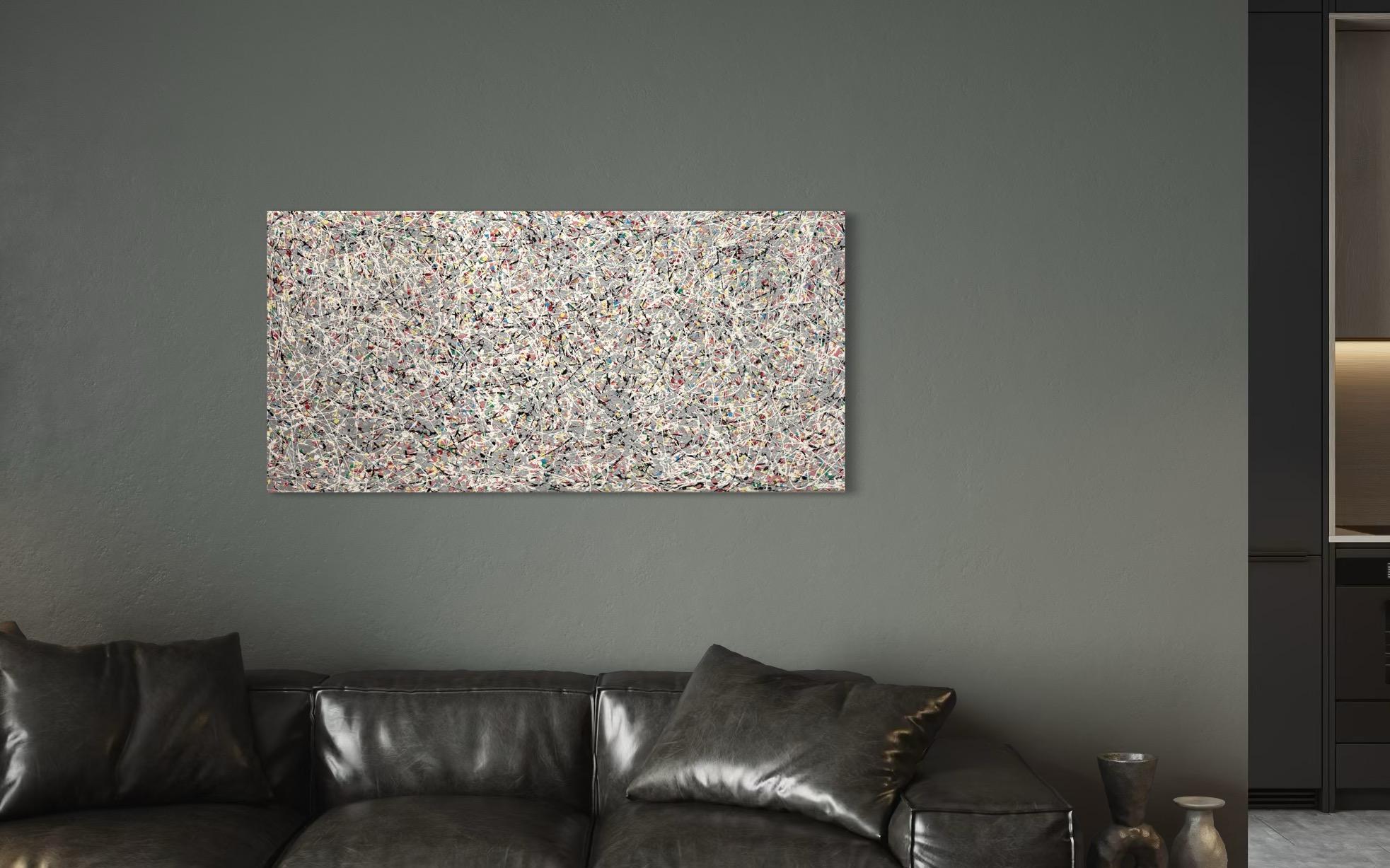 Abstraktes Gespräch 2, Modernes Originalgemälde, hängefertig – Painting von Mark Antoni