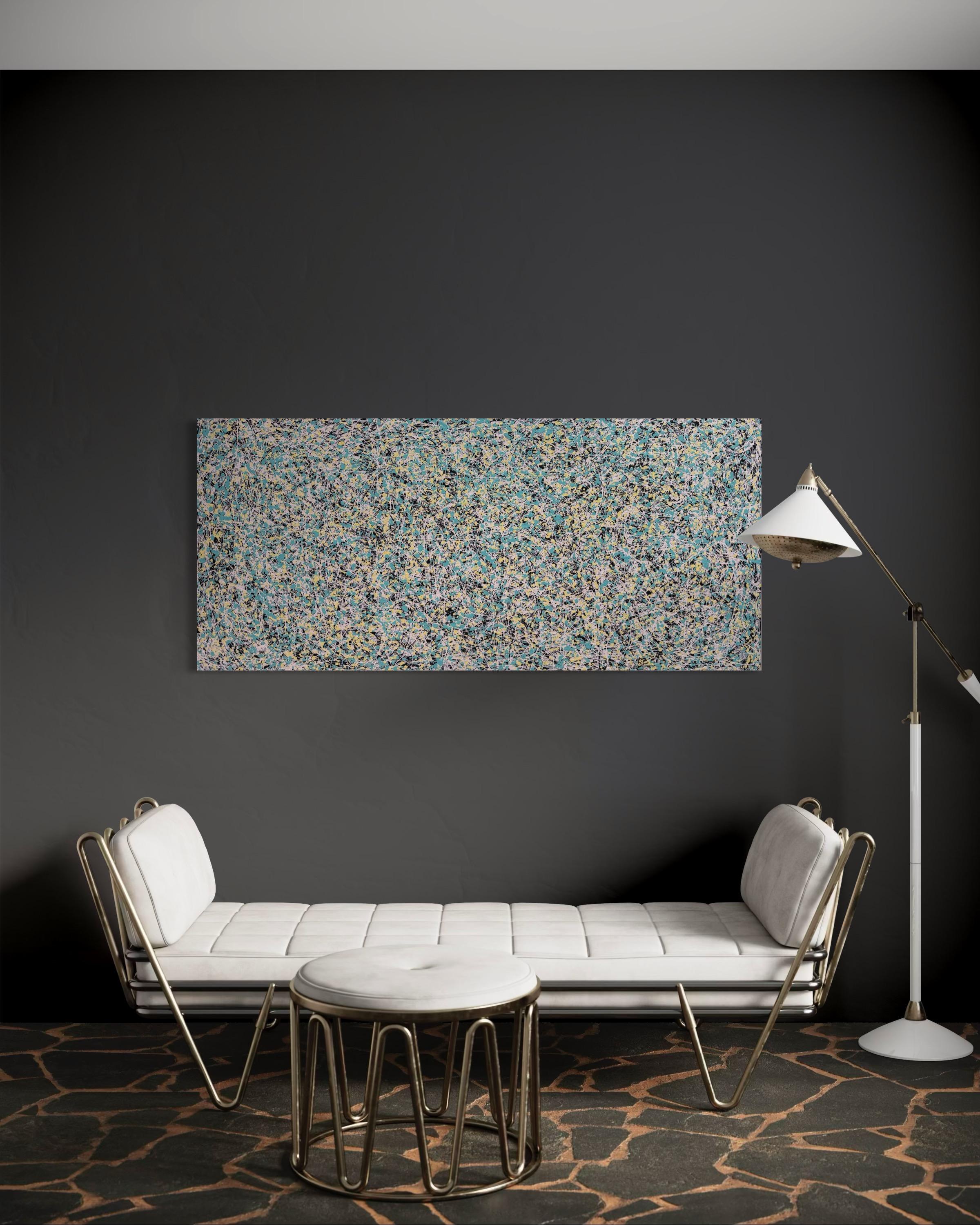 Abstraktes Gespräch 3, Modernes Originalgemälde, hängefertig – Painting von Mark Antoni