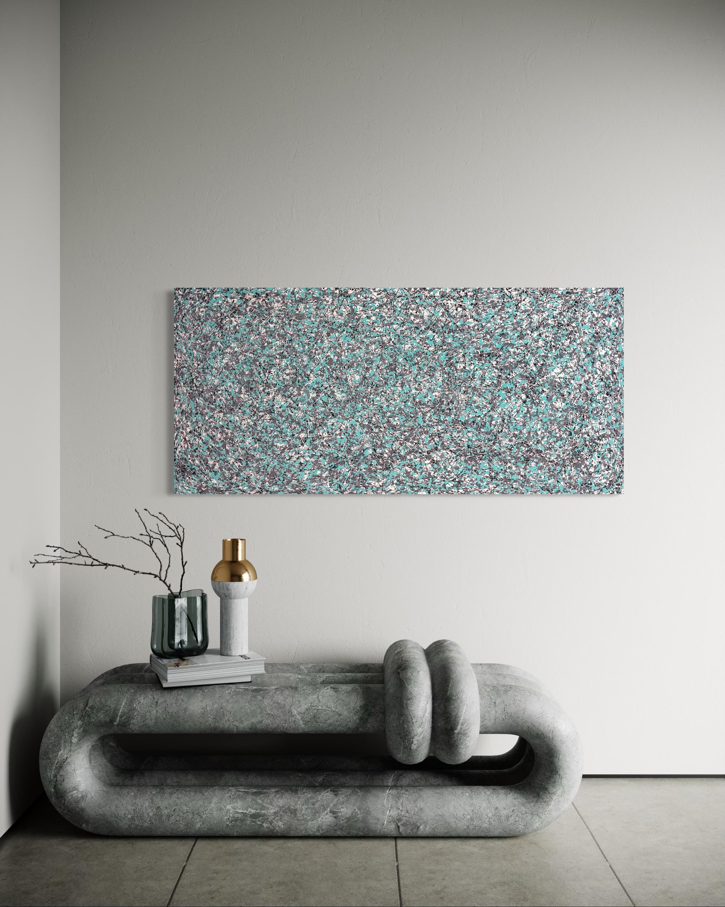 Abstraktes Gespräch, Moderne Kunst Originalgemälde, hängefertig (Impressionismus), Painting, von Mark Antoni