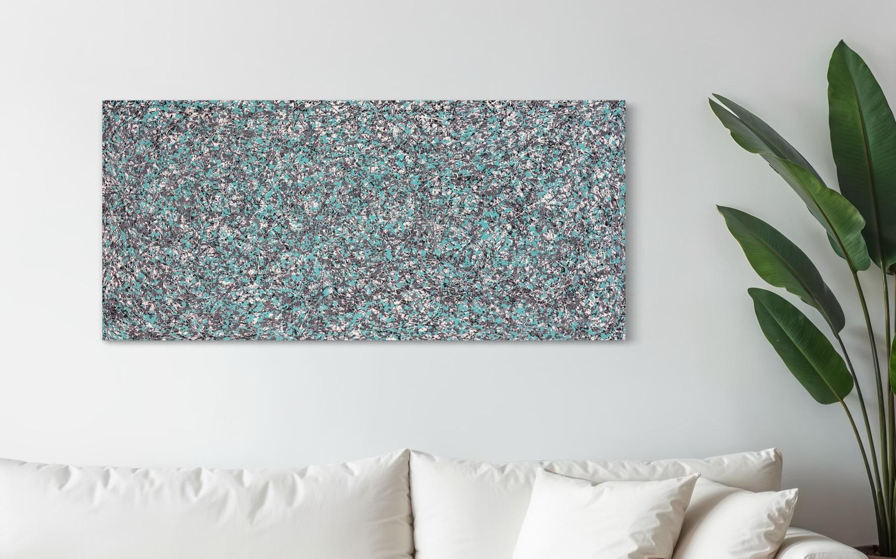 Abstraktes Gespräch, Moderne Kunst Originalgemälde, hängefertig im Angebot 1
