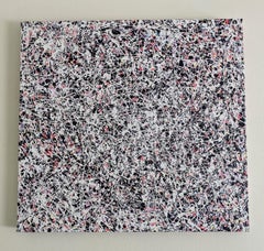 Blanco y negro, Abstracto, Pintura original, Lista para colgar