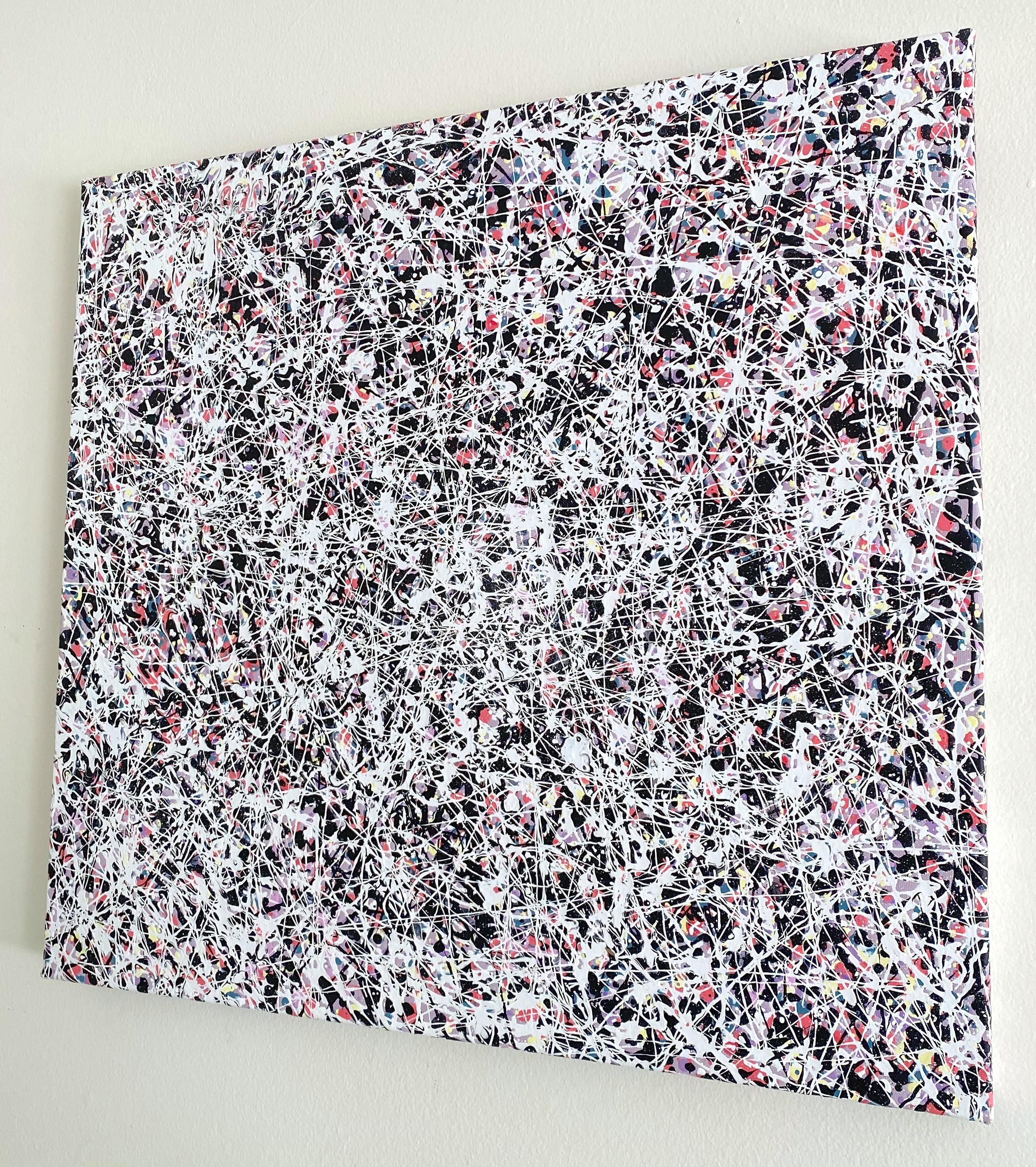 Schwarz-Weiß, Abstrakt, Originalgemälde, hängefertig (Impressionismus), Painting, von Mark Antoni