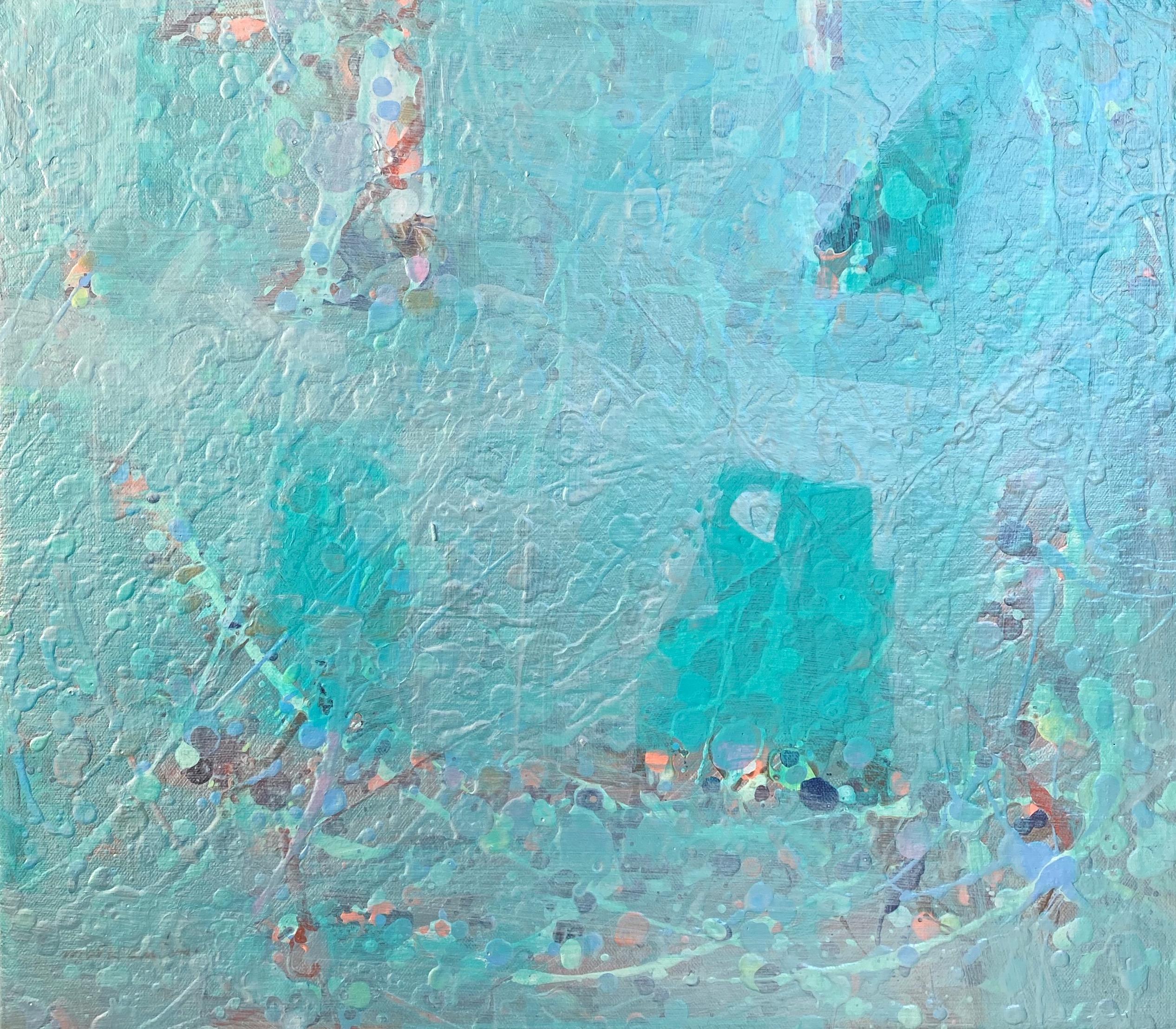 Mark Antoni Abstract Painting - Emerald Mood, Original oil Painting, Ready to Hang