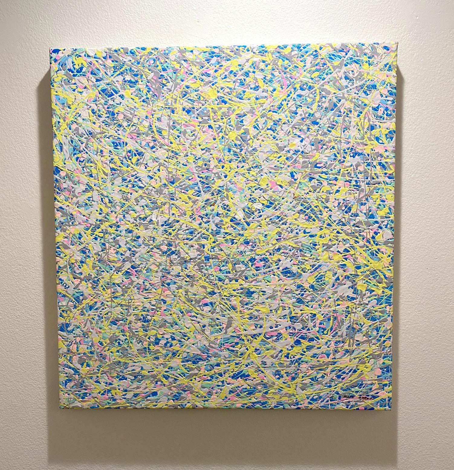 Performance 2, Abstrakte Kunst, Original-Ölgemälde in Öl, hängefertig – Painting von Mark Antoni