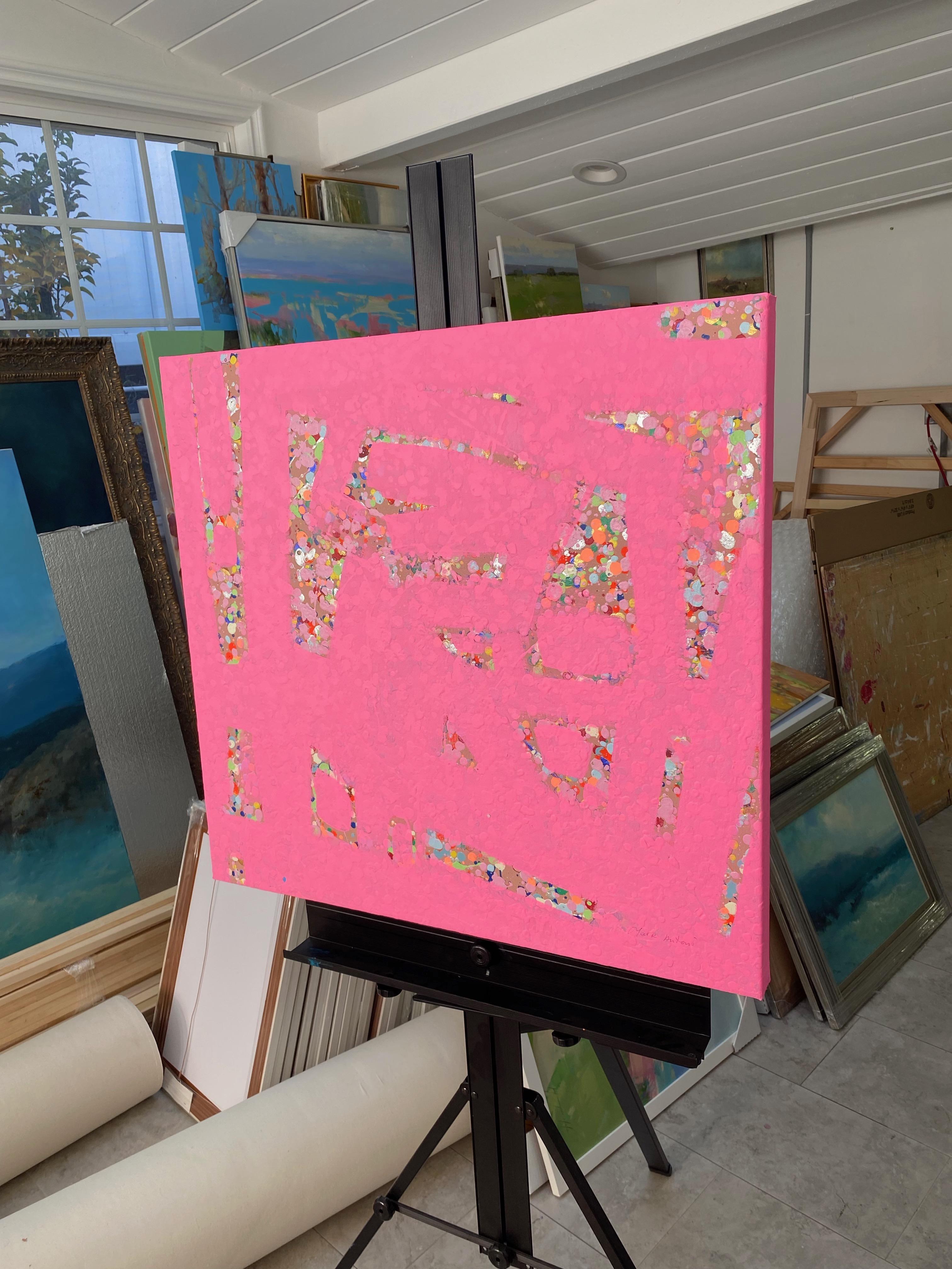 Artist: Mark Antoni
Work: Original Acrylic Painting, Handmade Artwork, One of a Kind 
Medium: Acrylic on Canvas 
Year: 2021
Style: Contemporary Art, 
Subject: Pink Grade,
Size: 25.5