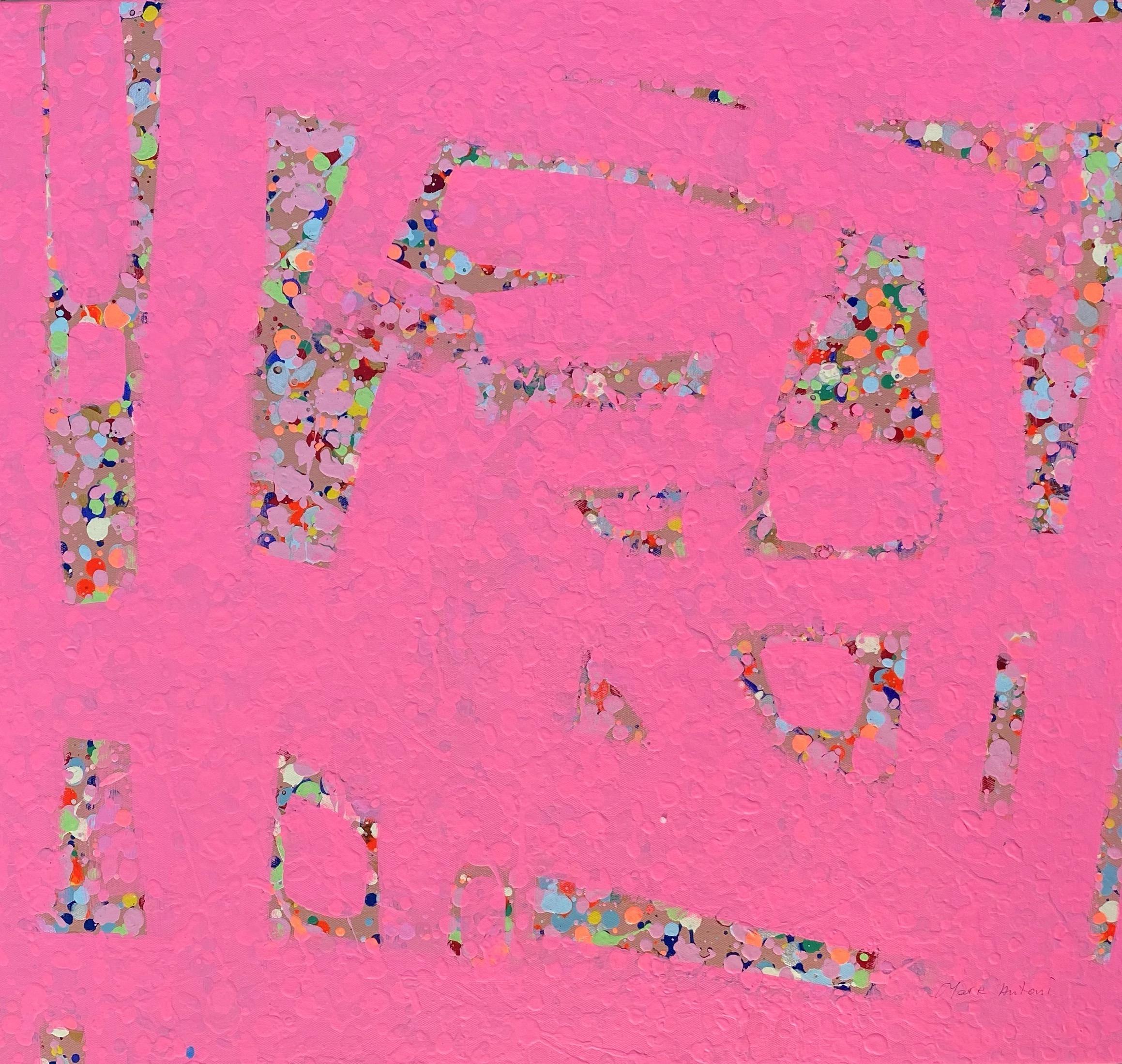 Mark Antoni Abstract Painting - Pink Grade, Original oil Painting, Ready to Hang
