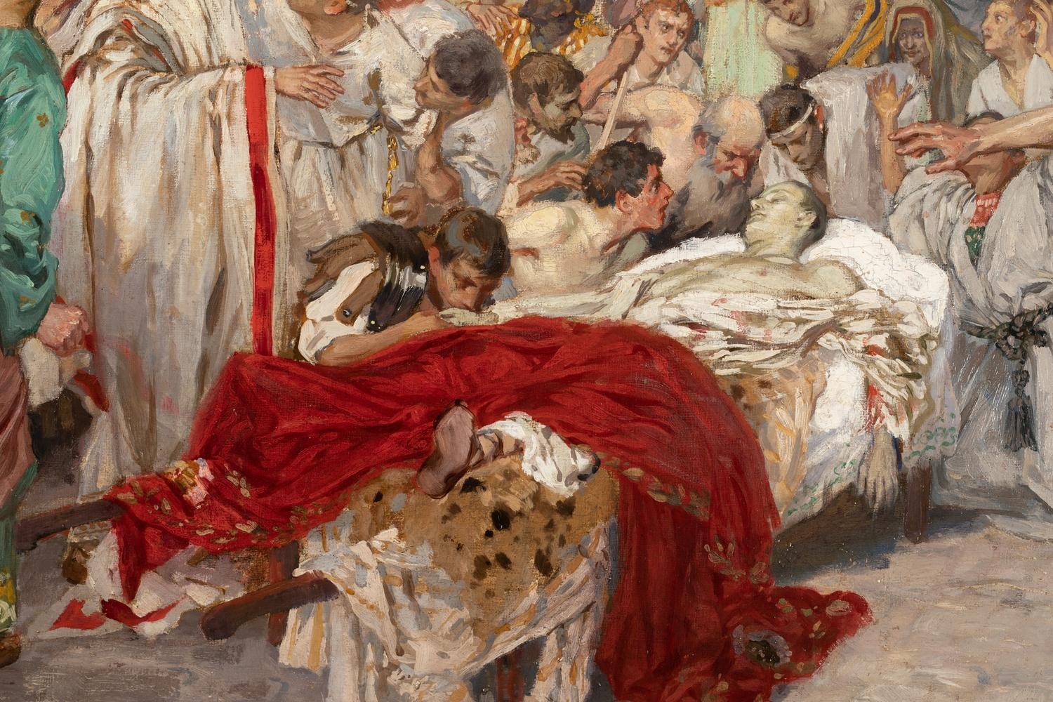 Mark Antony's Funeral Oration over the Corpse of Caesar, Robert Seuffert For Sale 4