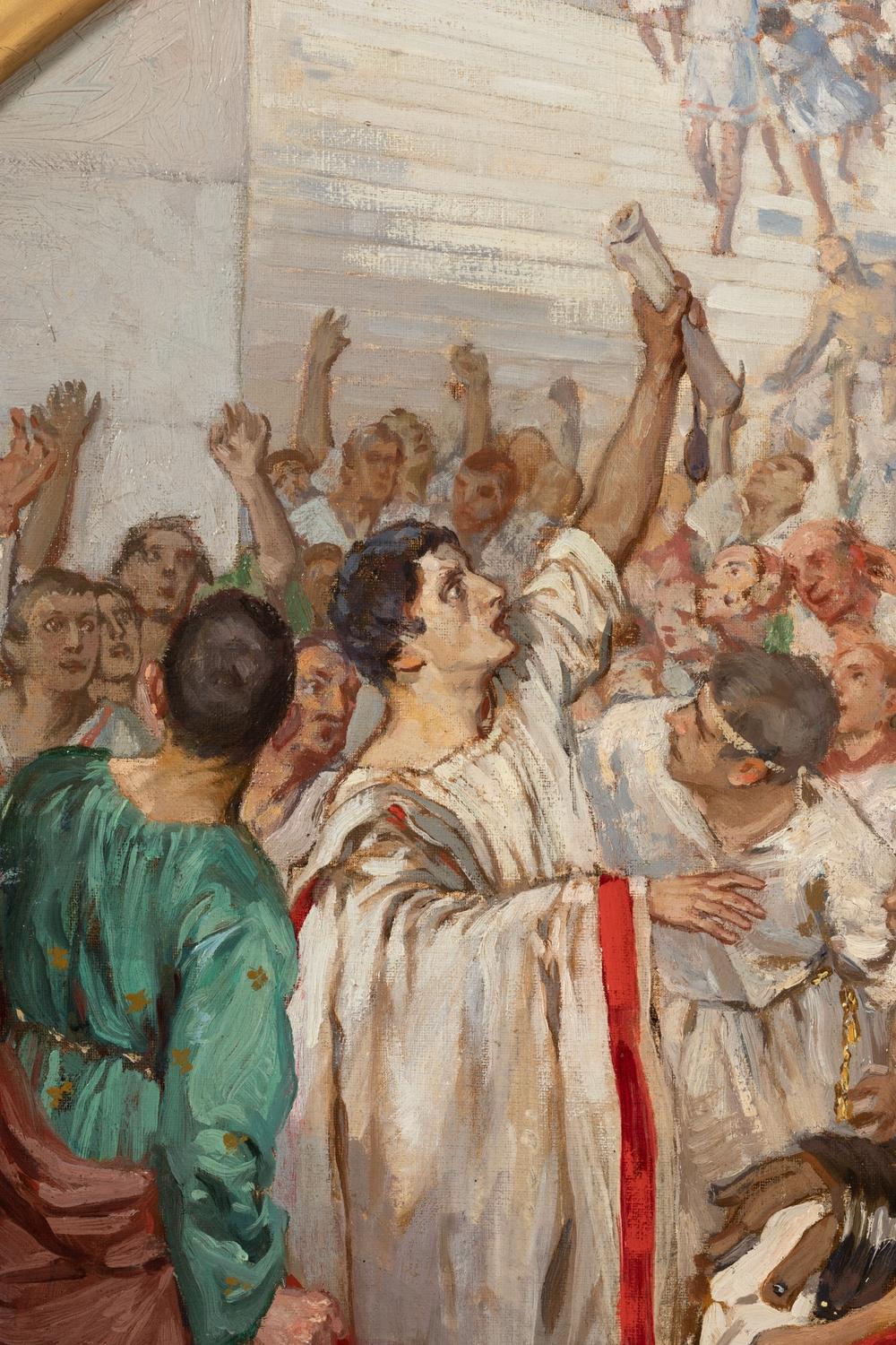Mark Antony's Funeral Oration over the Corpse of Caesar, Robert Seuffert For Sale 1