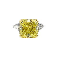 Mark Areias J. Handmade Platinum & 18k Fancy Yellow Diamond Ring