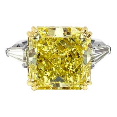Mark Areias J., handgefertigter Ring aus Platin und 18 Karat gelbem Fancy Diamond