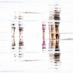 Duplication - white, pink, abstract figurative, landscape, photography on dibond