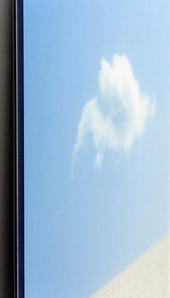 Last Resort – weiße, blaue, abstrakte Landschaft, Fotografie auf Dibond