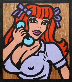 Used "Red Head" Pop Art Painting by Mark Beam