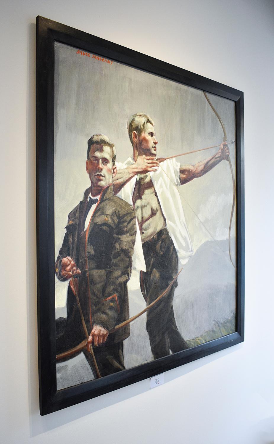 Archers II: Academic Figurative Painting of Two Men Bow Hunting by Mark Beard 3