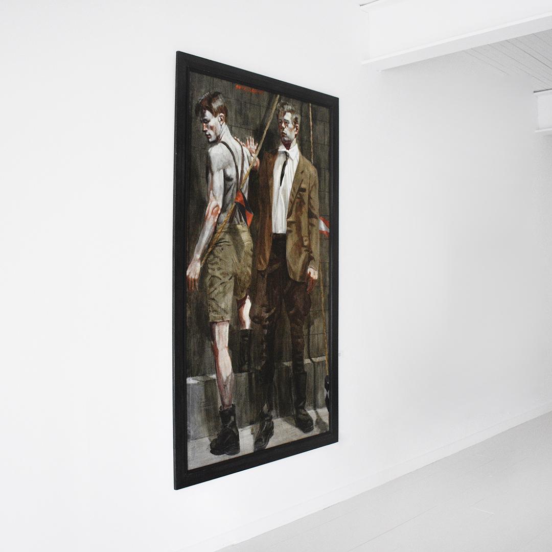 Boy in Suit : peinture figurative académique de Mark Beard aka. Bruce Sargeant  en vente 2