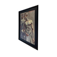 Brian & Chris (Figurative Painting of Two Nude Men by Mark Beard)