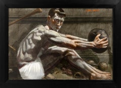 [Bruce Sargeanrt (1898-1938)] Young Athlete Holding a Medicine Ball