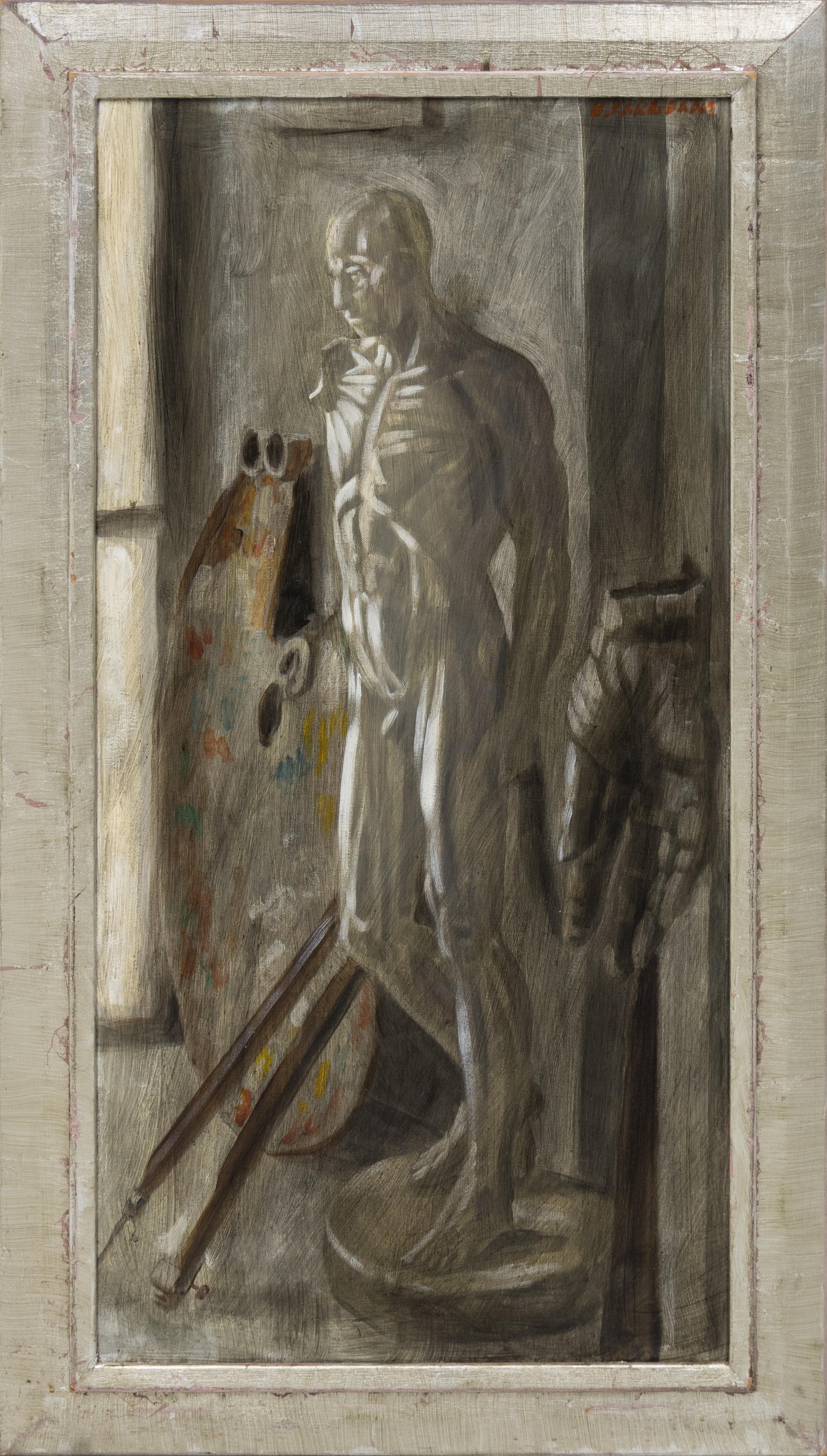 [Bruce Sargeant (1898-1938)] Studio d'artista, Pittura figurativa contemporanea - Painting di Mark Beard