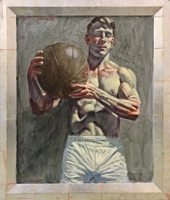 [Bruce Sargeant (1898-1938)] Benjamin Holding Medicine Ball