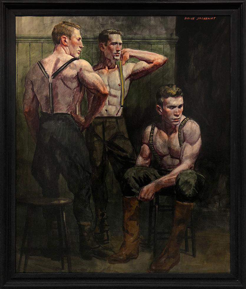 Mark Beard Figurative Painting - [Bruce Sargeant (1898-1938)] Dressing for a Morning Hunt