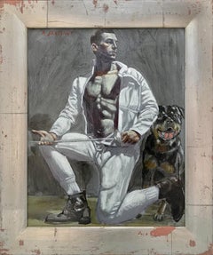 [Bruce Sargeant (1898-1938)] Fencer mit Hund