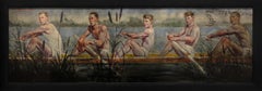 [Bruce Sargeant (1898-1938)] Five Rowers Gliding Through Cattails