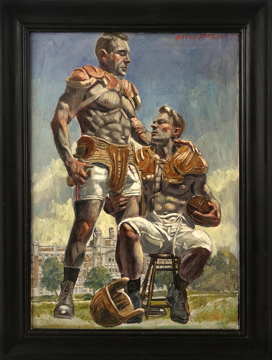 [Bruce Sargeant (1898-1938)] Football Players Waiting on the Sidelines - Painting by Mark Beard