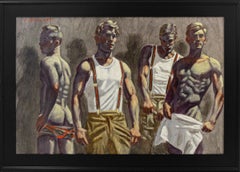 [Bruce Sargeant (1898-1938)] Four Athletes Casting Shadows on a Blank Wall
