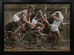 [Bruce Sargeant (1898-1938)] Frieze with Two Bicyclists and One Runner