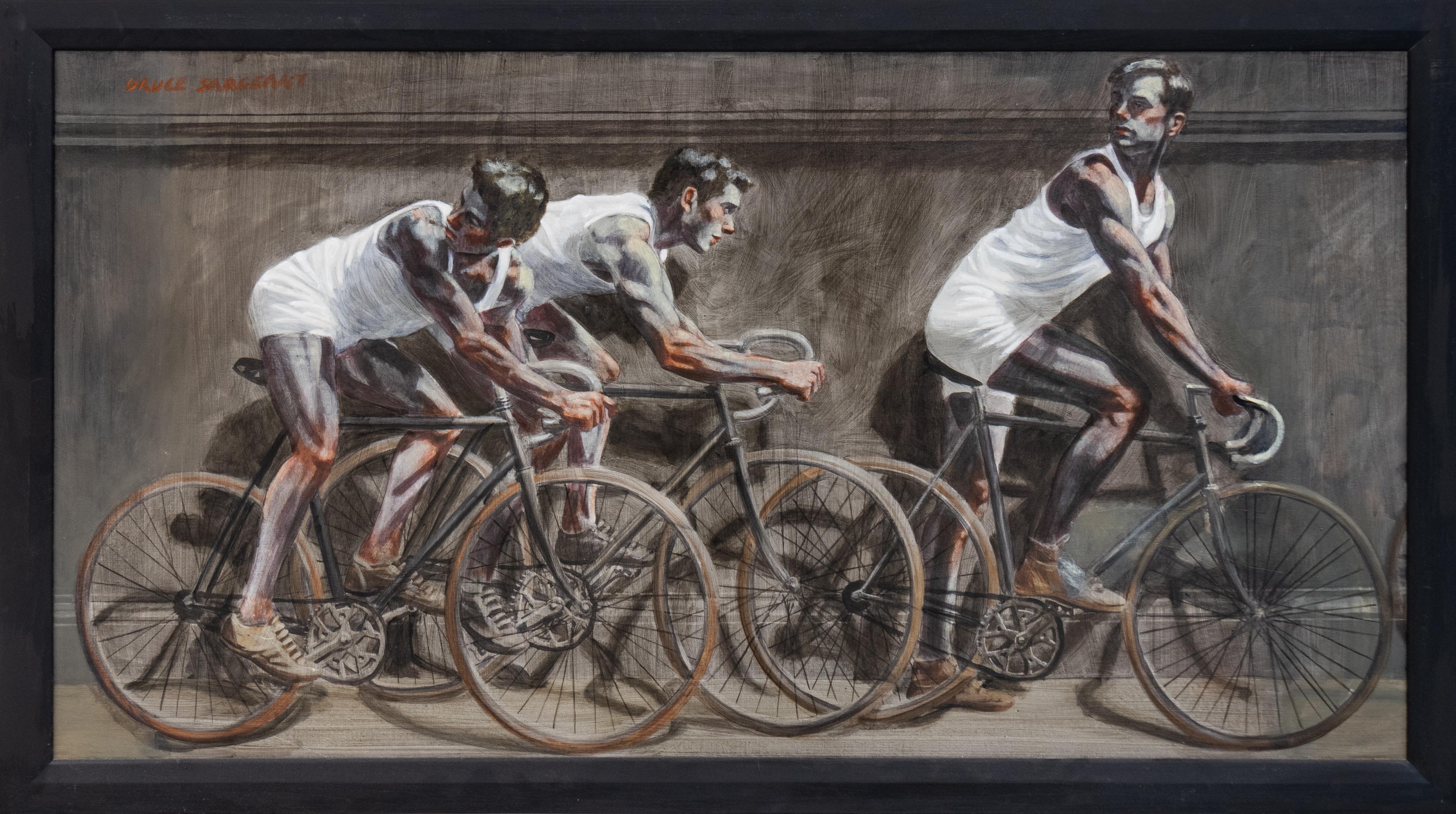 Mark Beard Figurative Painting - [Bruce Sargeant (1898-1938)] Group of Cyclists