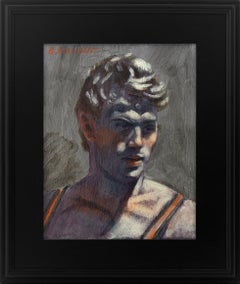 [Bruce Sargeant (1898-1938)] Head Study (Man Wearing Suspenders)
