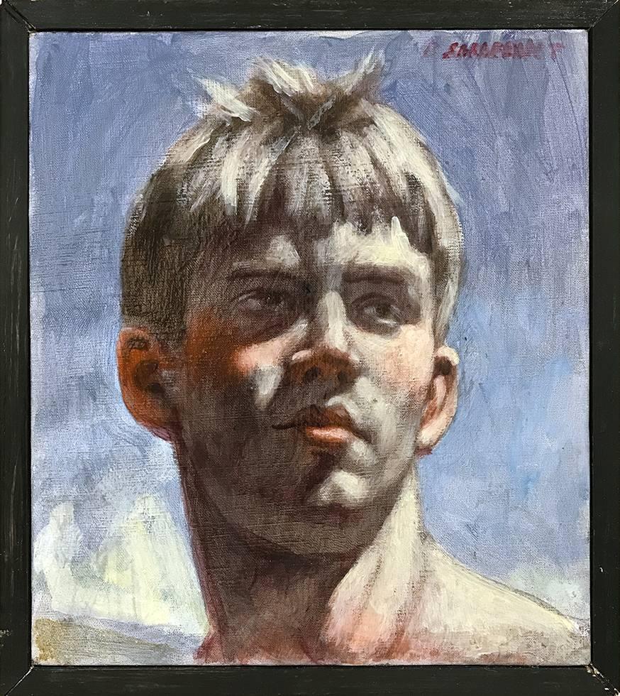 Mark Beard Portrait Painting – [Bruce Sargeant (1898-1938)] Justine Kopfstudie