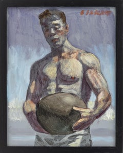 [Bruce Sargeant (1898-1938)] Mann, der Medizinball hält