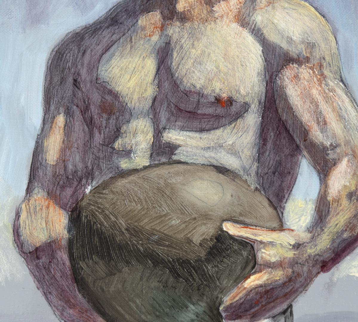 [Bruce Sargeant (1898-1938)] Man tenant une boule de médecine en vente 1