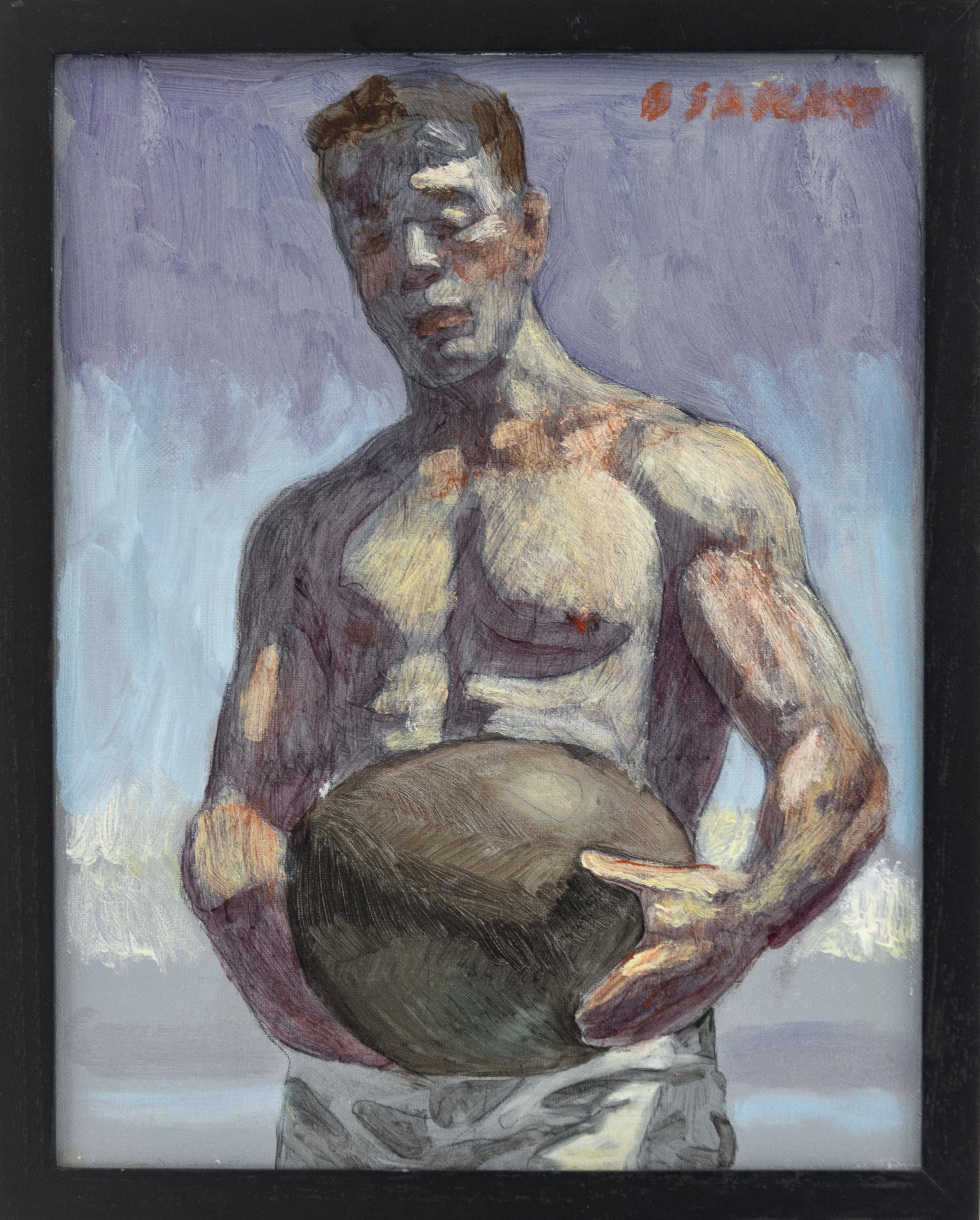 [Bruce Sargeant (1898-1938)] Man Holding Medicine Ball